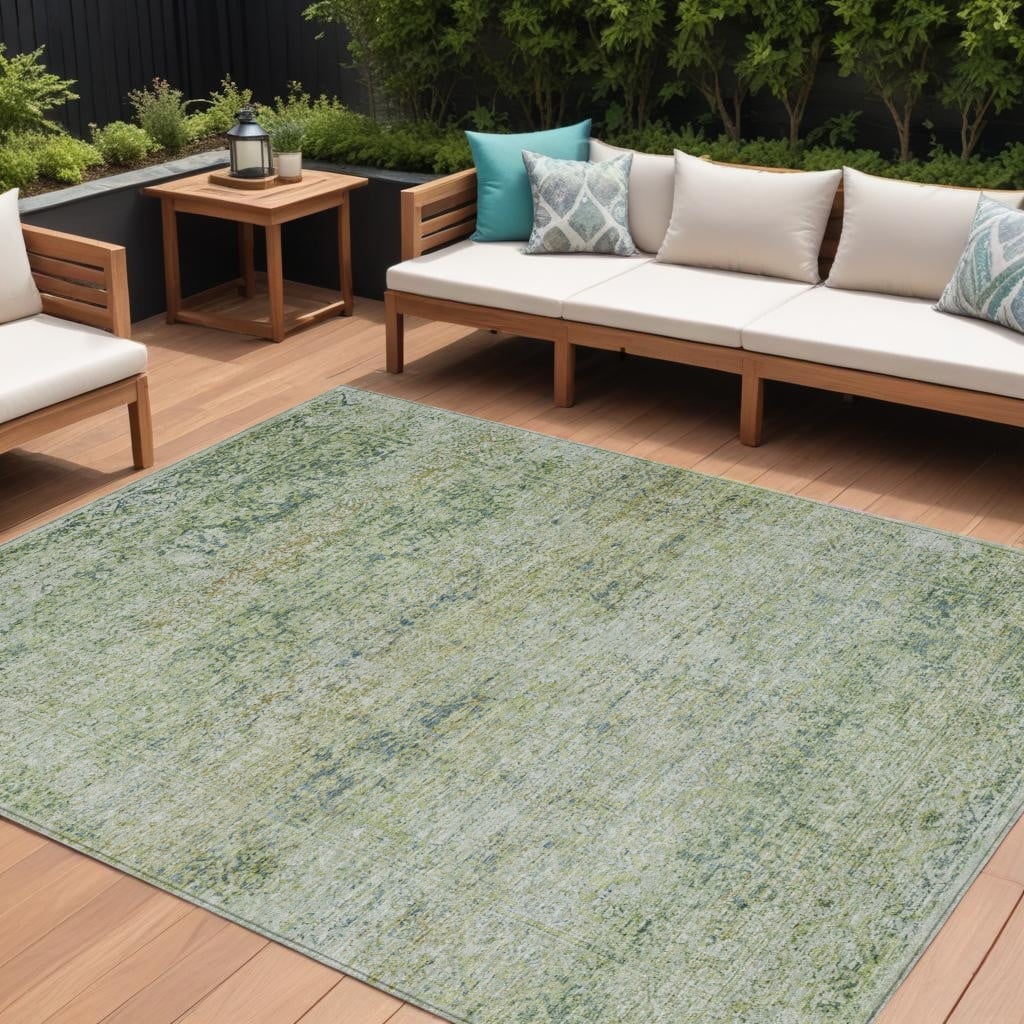 HomeRoots Abstract Traditional Rectangle Outdoor Rug