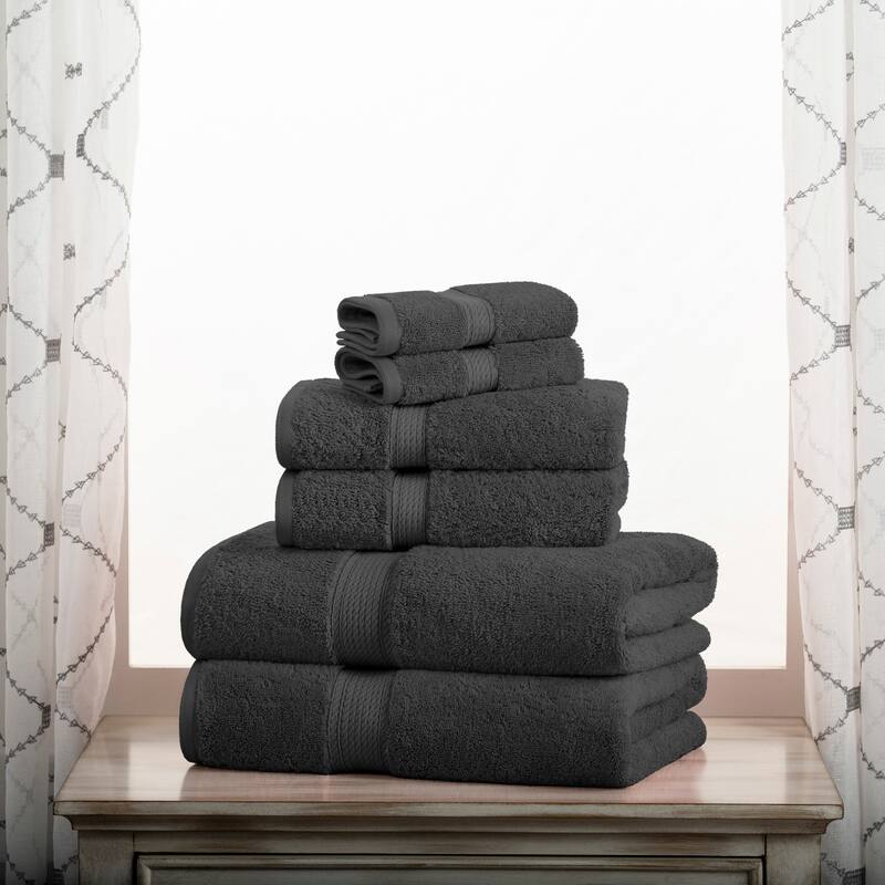 Superior Egyptian Cotton Heavyweight Solid Plush Towel Set