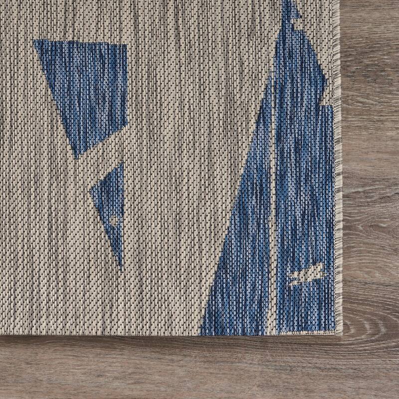 Isola Contemporary Geometric Performance Indoor/Outdoor Area Rug by Sevita