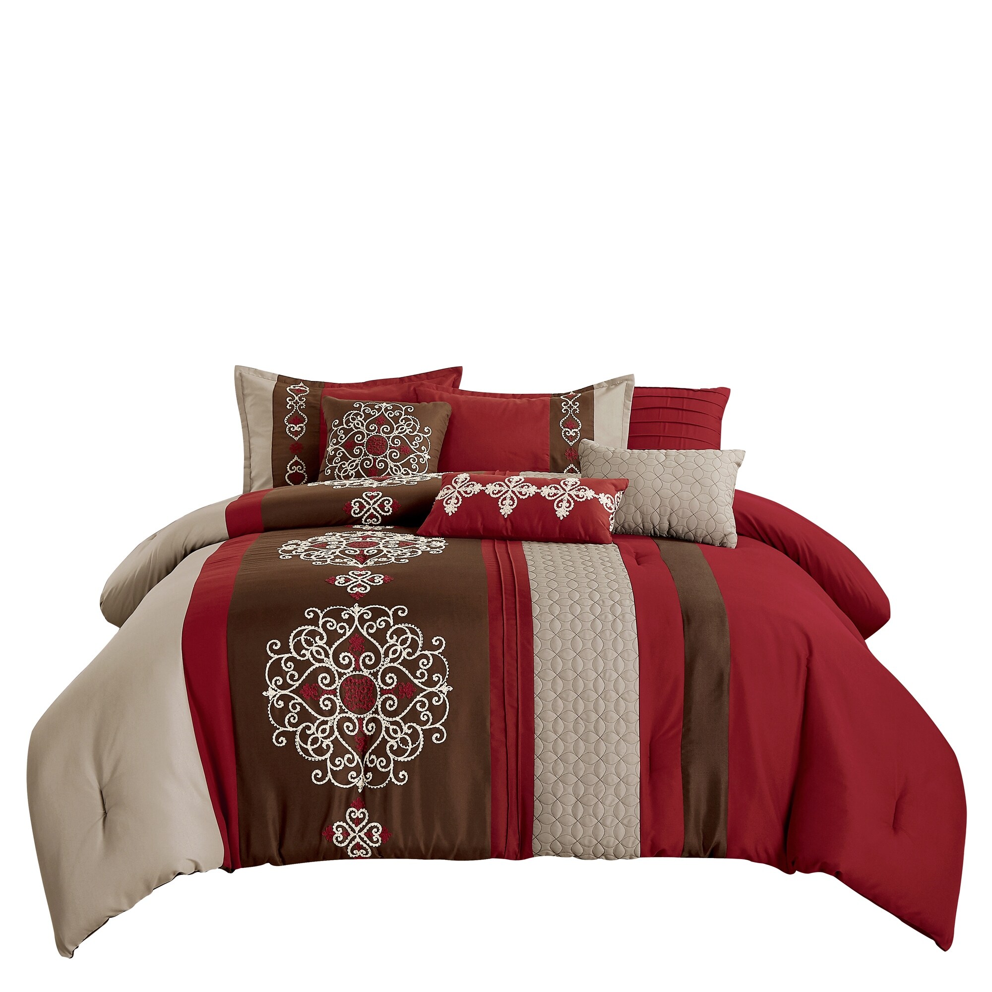 Shatex 7 Piece All Season Bedding Queen size Comforter Set, Ultra Soft  Polyester Elegant Bedding Comforters - On Sale - Bed Bath & Beyond -  37822706