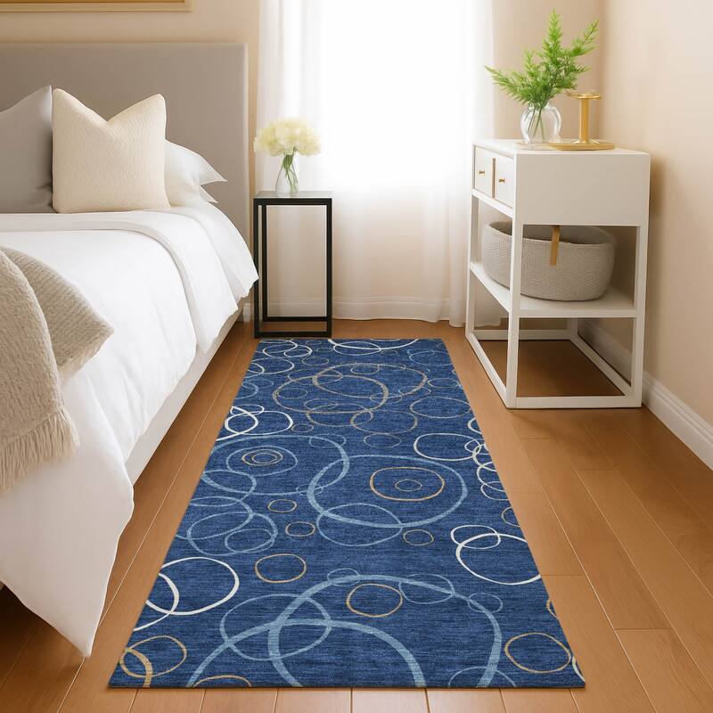 Machine Washable Indoor/ Outdoor Contemporary Nexus Chantille Rug