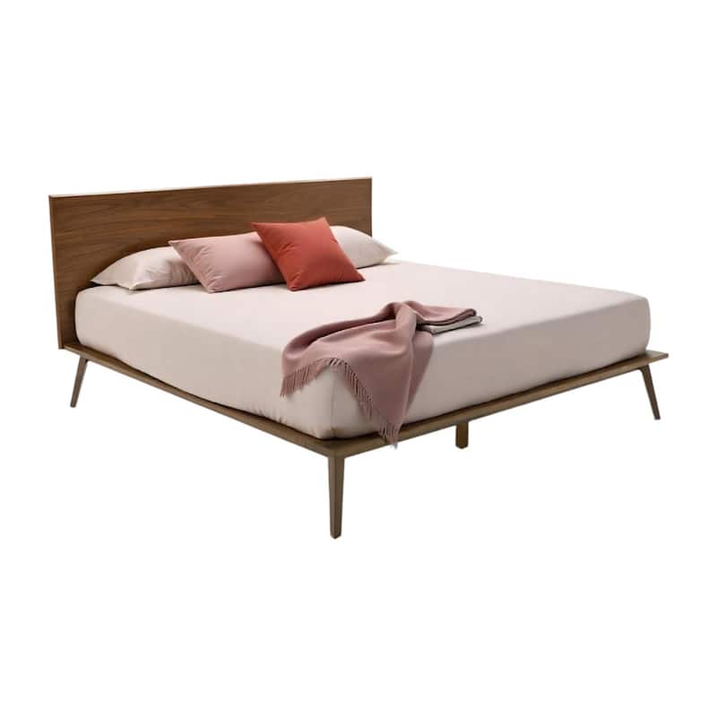 HomeRoots Brown Wood And King Bed Frame