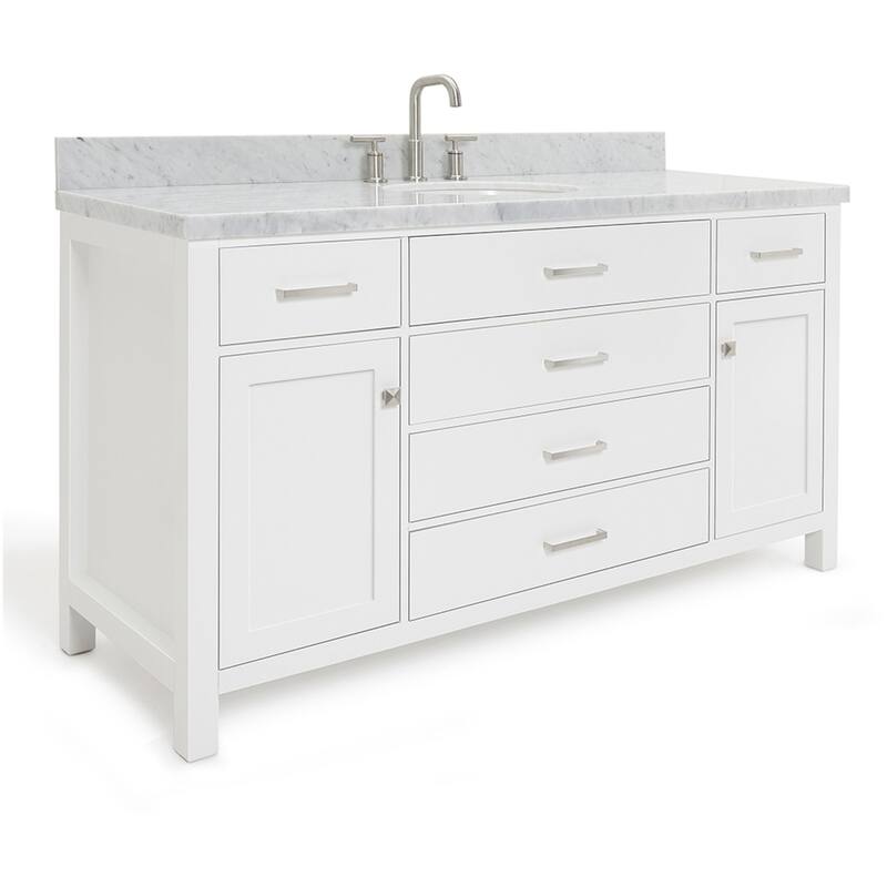 Ariel H061SCWOVO Bristol 61" Free Standing Single Oval Basin Vanity
