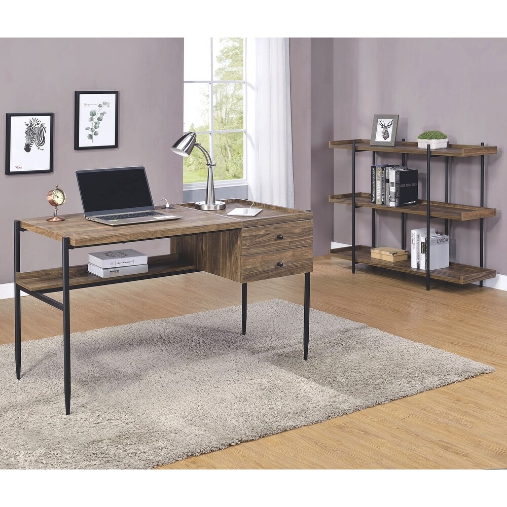 Rustic Design This contemporary home office hits all