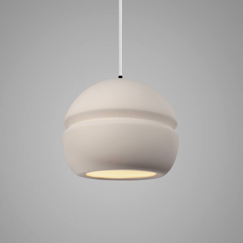 Carson Carrington Sallebacka Bisque Shade Small Pendant - Matte Black