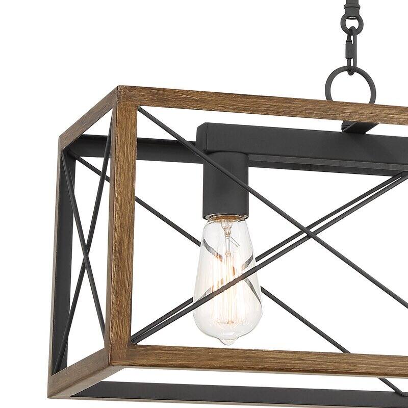 Acroma 3 - Light Linear Modern Farmhouse Rectangle Chandelier