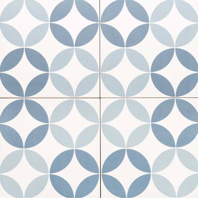 The Tile Life Twinkle 9x9 Blue Porcelain Floor & Wall Tile