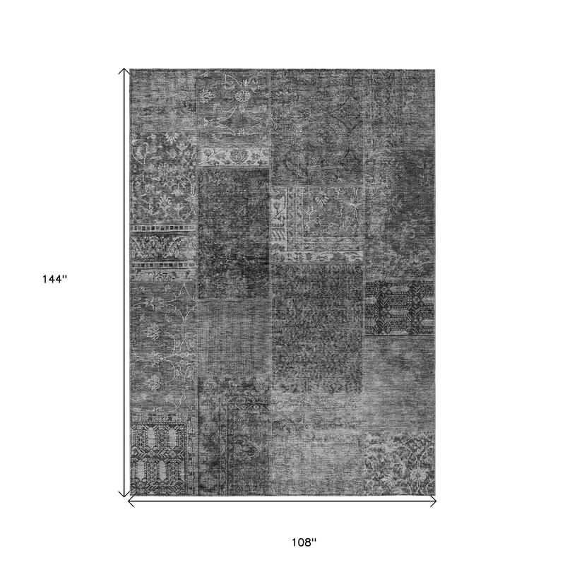 HomeRoots Patchwork Transitional Rectangle Outdoor Rug