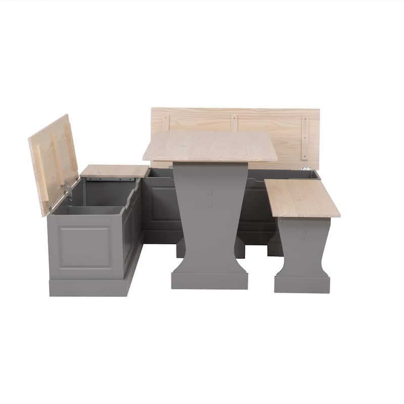 Tobin 3PC Nook Set Grey Maple