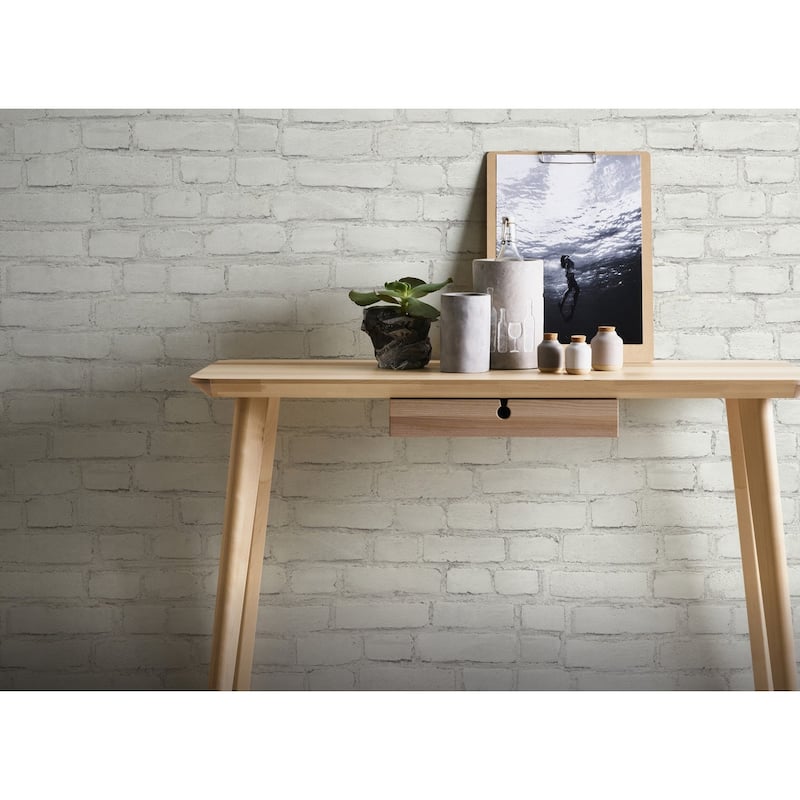 Galerie Wallcoverings Bricks and More Collection Coastal Brick Effect Matte Finish Vinyl on Non-woven Wallpaper Roll