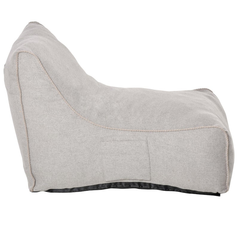 HOMCOM Bean Bag Chair, Large Foam Stuffed lounger Indoor Furniture with Washable Cover, Side Pockets and Backrest, Grey
