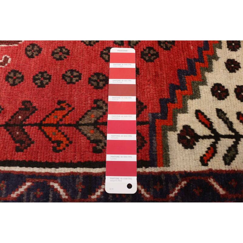 ECARPETGALLERY Hand-knotted Andelz Red Wool Rug - 3'4 x 4'9