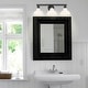 preview thumbnail 3 of 1, Yep by Golden Lighting Carver 3-light Vanity in Matte Black and Vintage Milk Glass