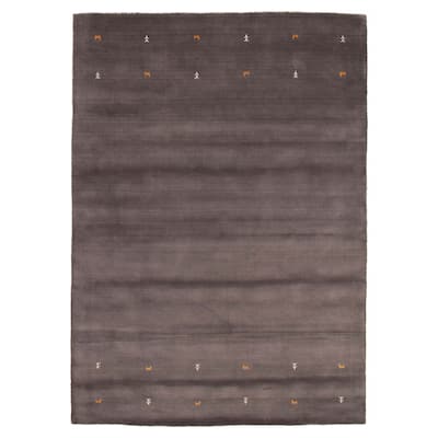 Kashkuli Gabbeh Grey Rug 7'9" x 11'0" - 7'9 x 11'0