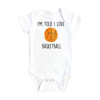 I Love Basketball - Baby Boy Girl Clothes Infant Bodysuit Funny Cute Newborn