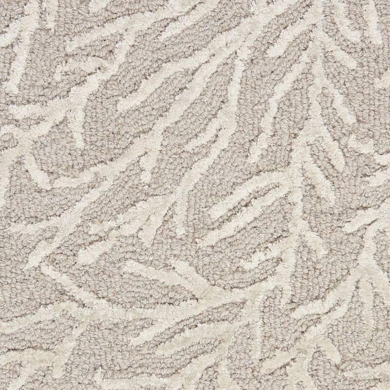 Michael Amini Star Contemporary Textured Botanical Abstract Glam Area Rug