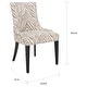 preview thumbnail 10 of 8, SAFAVIEH Dining Parsons Becca Zebra Grey Dining Chair - 22" x 24.8" x 36.4"