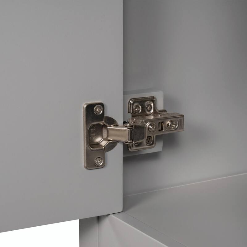 24" Bathroom Vanity with Ceramic Sink and Open Shelf