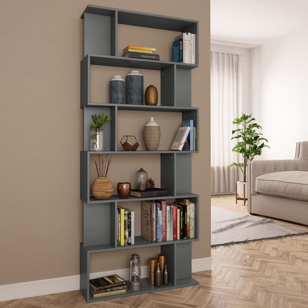 Shop Vidaxl Book Cabinet Room Divider Gray 31 5 X9 4 X75 6