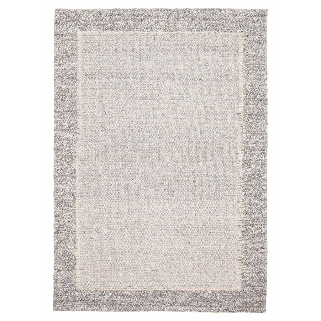 ECARPETGALLERY Braid weave Sienna Grey Wool Rug - 5'2 x 7'4