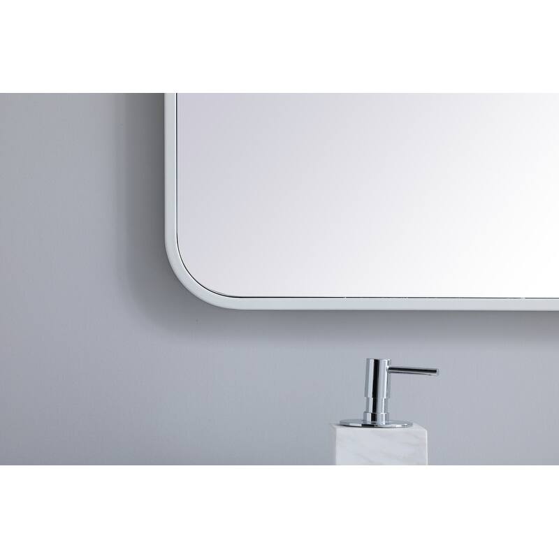 Ezra Soft Corner Metal Rectangular Mirror