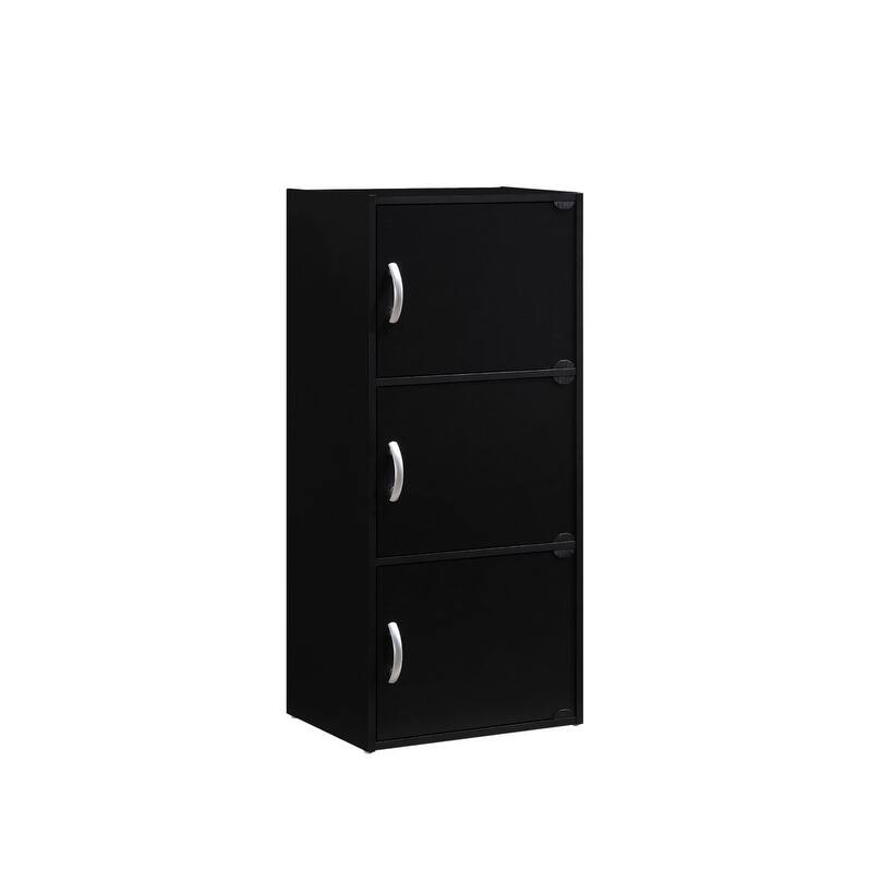 Hodedah 3-Shelf, 3-Door Bookcase