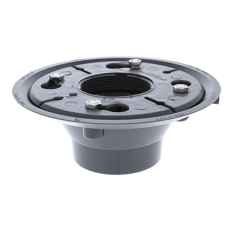 Jones Stephens D50900 2” x 3” Gray PVC Shower Drain Body with PVC - Gray