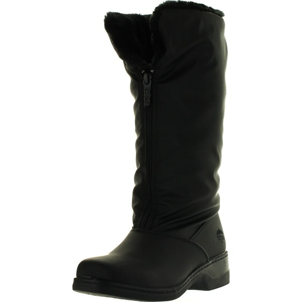 totes womens flora waterproof insulated winter boots block heel