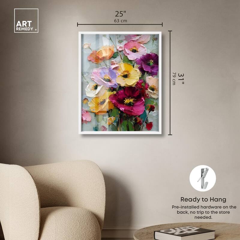 Floral Texture I Shadowbox by Art Remedy
