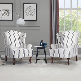2 Set Modern Upholstery Wingback Accent Chair - Bed Bath & Beyond ...