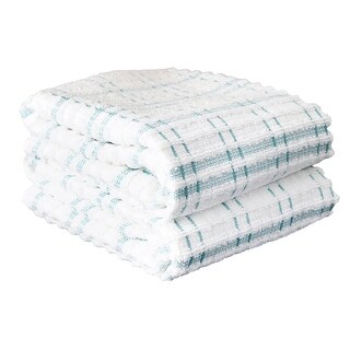Royale Check Dew Cotton Kitchen Towels (Set of 2) - Bed Bath & Beyond ...