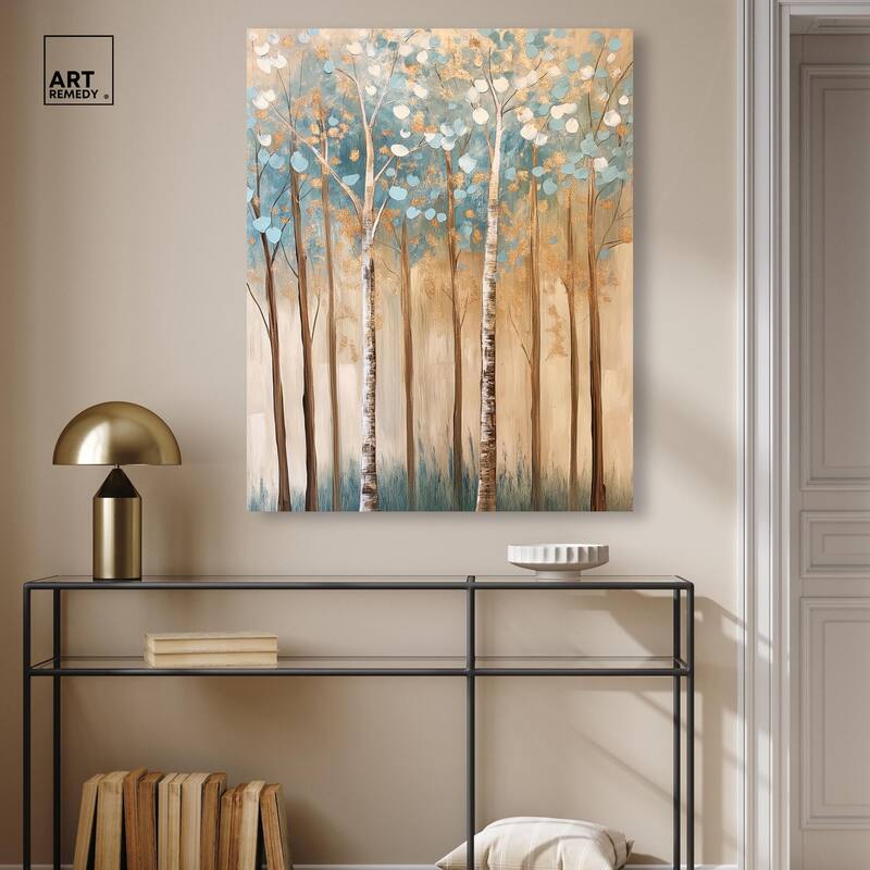 Birch Grove Radiance Canvas by Art Remedy, Gallery Wrapped