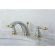 preview thumbnail 1 of 6, Kingston Brass Victorian Widespread Bathroom Faucet Polished Chrome/Polished Brass