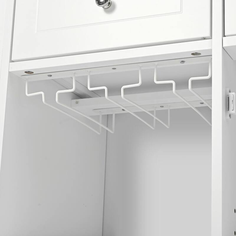 Kitchen Island Cart with Wheels ,Power Outlet, Drop Leaf, Wine Rack