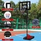preview thumbnail 6 of 5, Roomfitters Portable Basketball Hoop, Adjustable Height 7.5-10ft, 44 Inch Backboard, Stable Base and Wheels, Black