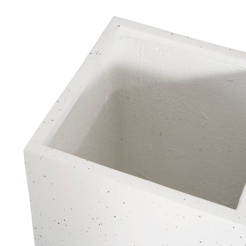 MGO Handmade Rectangle Planter Box, 20''H, White