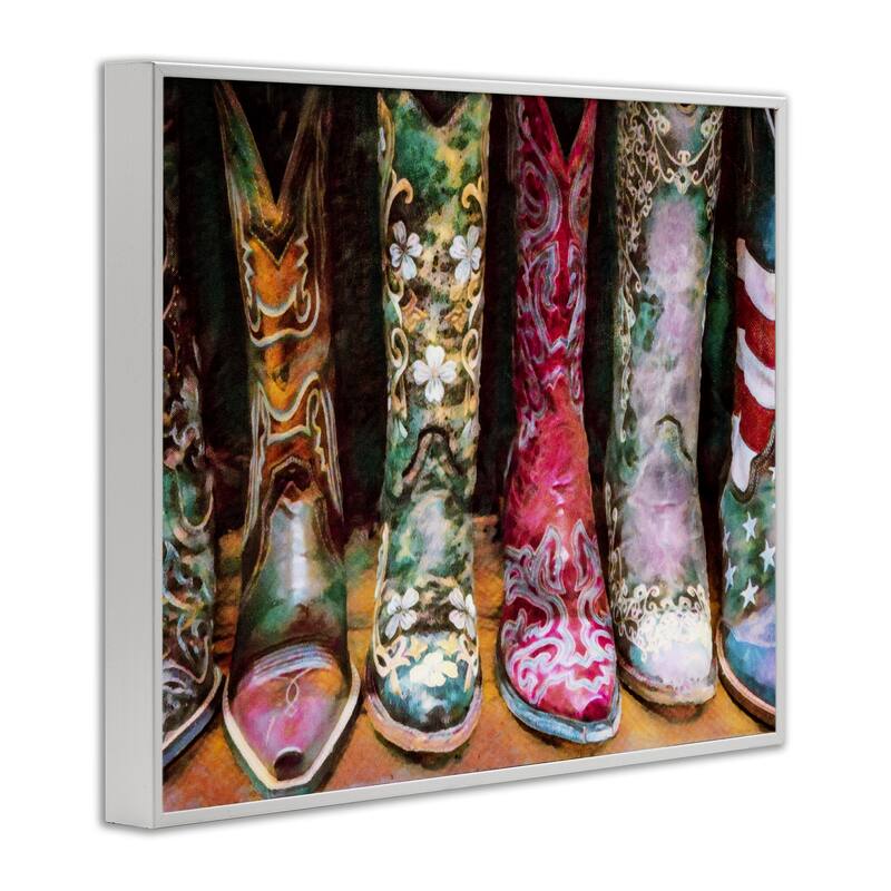 Stupell Cowboy Boots Various Bold Designs Americana Apparel Framed Wall Art, Design by Graffitee Studios - Multi