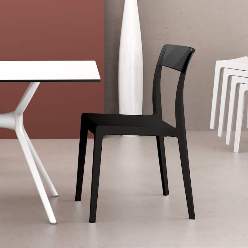 33" Black Outdoor Patio Dining Chair