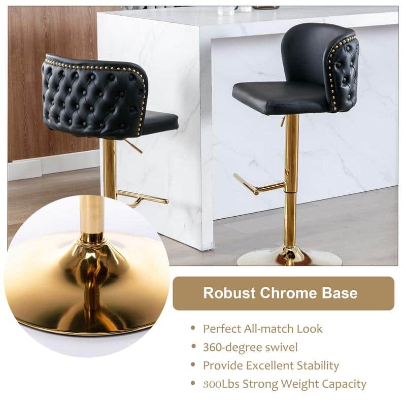 Upholstered Swivel Kitchen Counter Barstools Set of 6