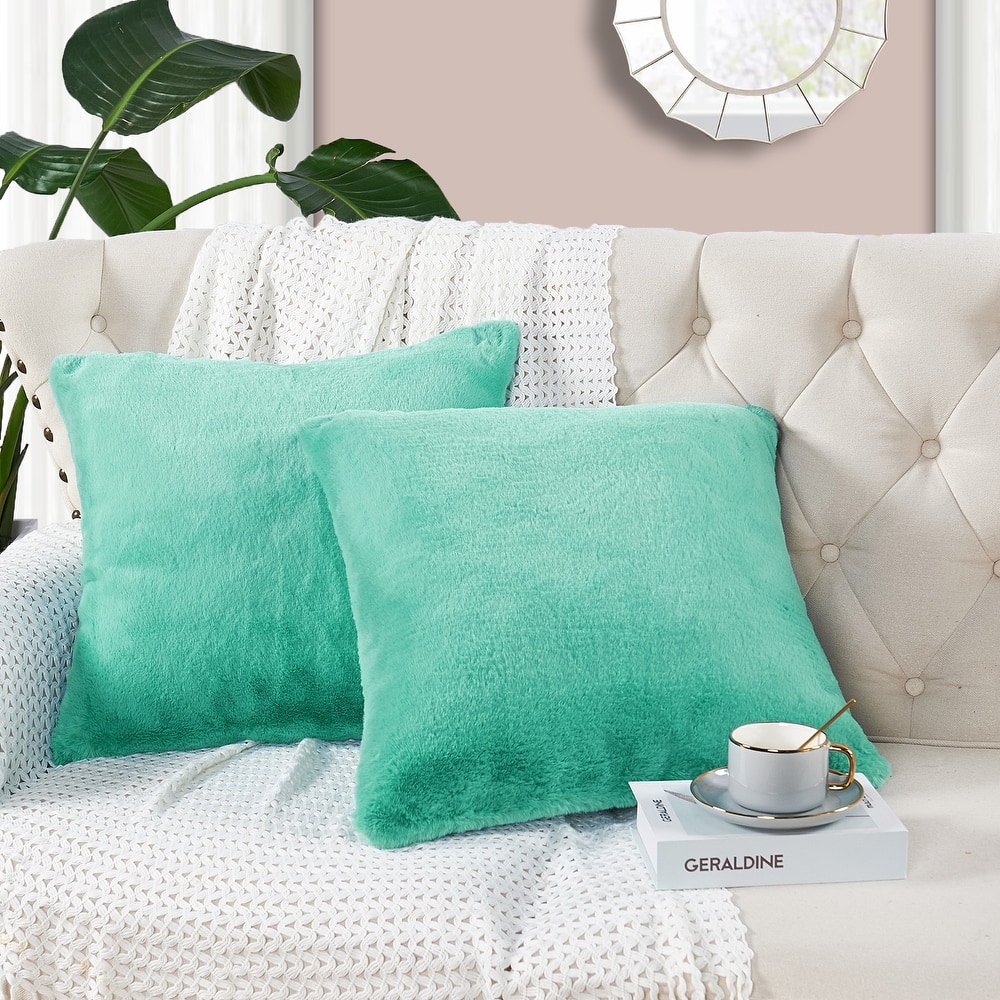 Home Soft Things FoxFauxFur Pillow Shell Set 2pcs 20"X20"