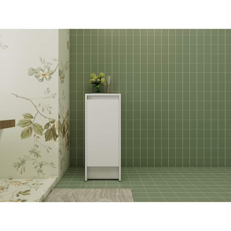 12" Freestanding Bathroom Storage Cabinets,Soft Close Doors,Floor Mounting Design