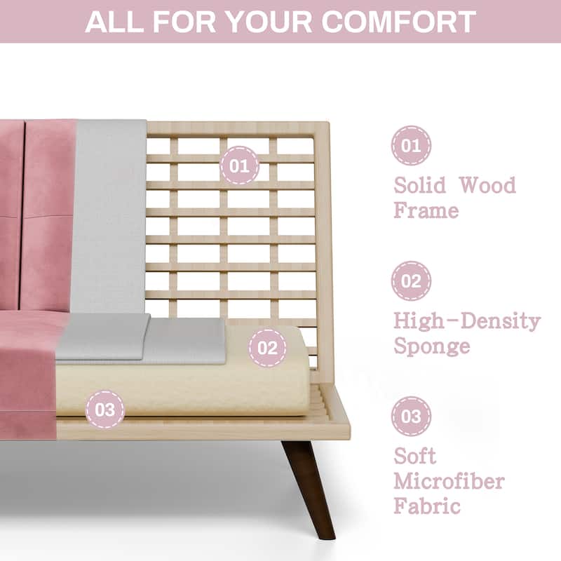 Futzca Futon Couch Sofa Bed, Small Sleeper Sofa Chair Loveseat
