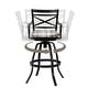 preview thumbnail 11 of 77, Outdoor Patio Bar Stools Aluminum Swivel Bar Chair with Sunbrella Cushion - 21.7 in W x 16.5 in D x 46 in H