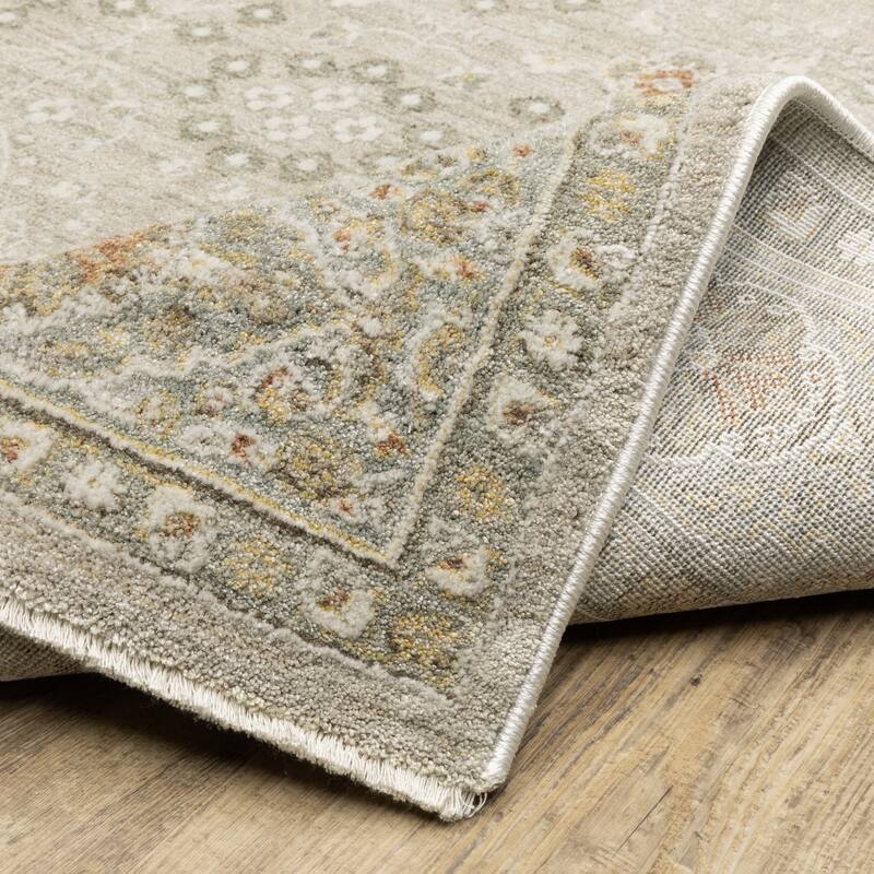 Kellan Global Floral Beige/ Brown Area Rug