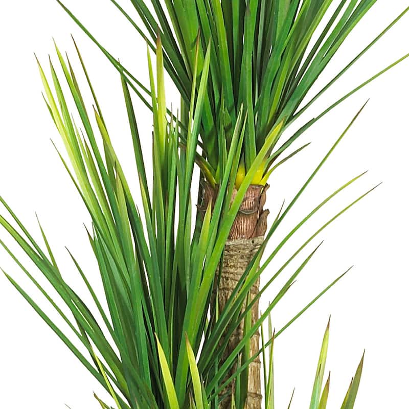4.75' Yucca Artificial Silk Tree in Black Pot