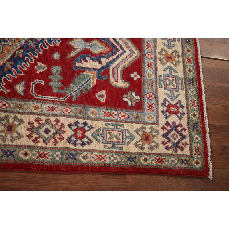 Oriental Red Kazak Accent Rug Hand-Knotted Wool Carpet - 3'0" x 5'1"