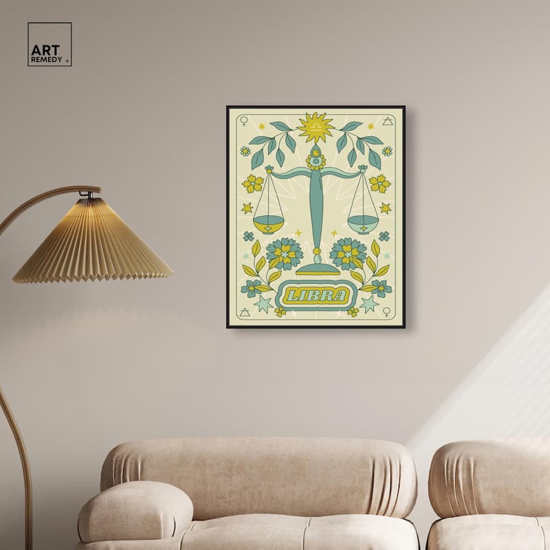 Libra Stars Card Canvas by Art Remedy