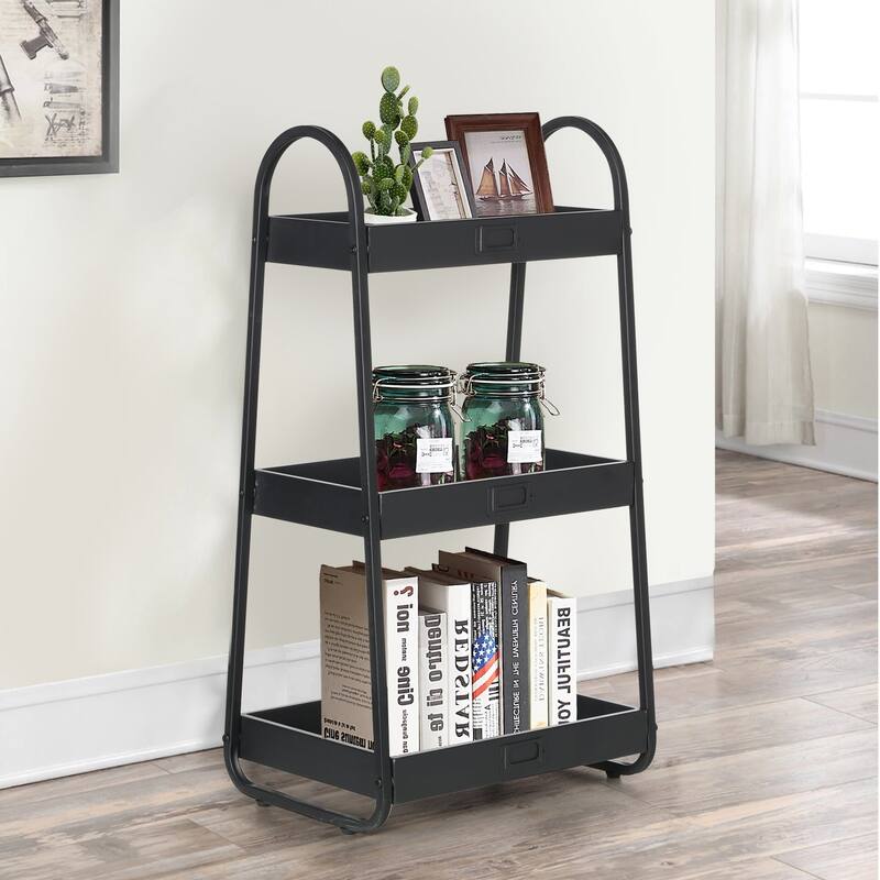 3-layer Iron Mesh Rack - Black