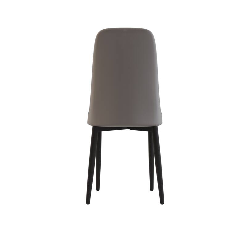 Modern PU 4 Piece Kitchen Dining Chair Set with Cushions, Metal Legs, Anti-Scratch Foot Pads for Dining Room Kitchen Living Room