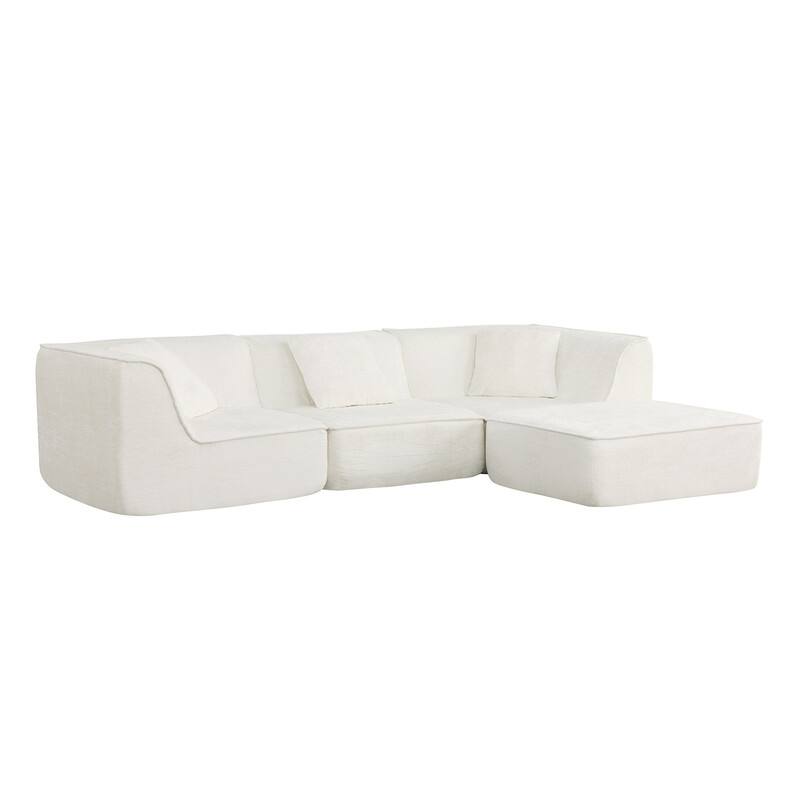Spruce & Spring Compressed Modular Sectional Boneless Sofa for Living Room